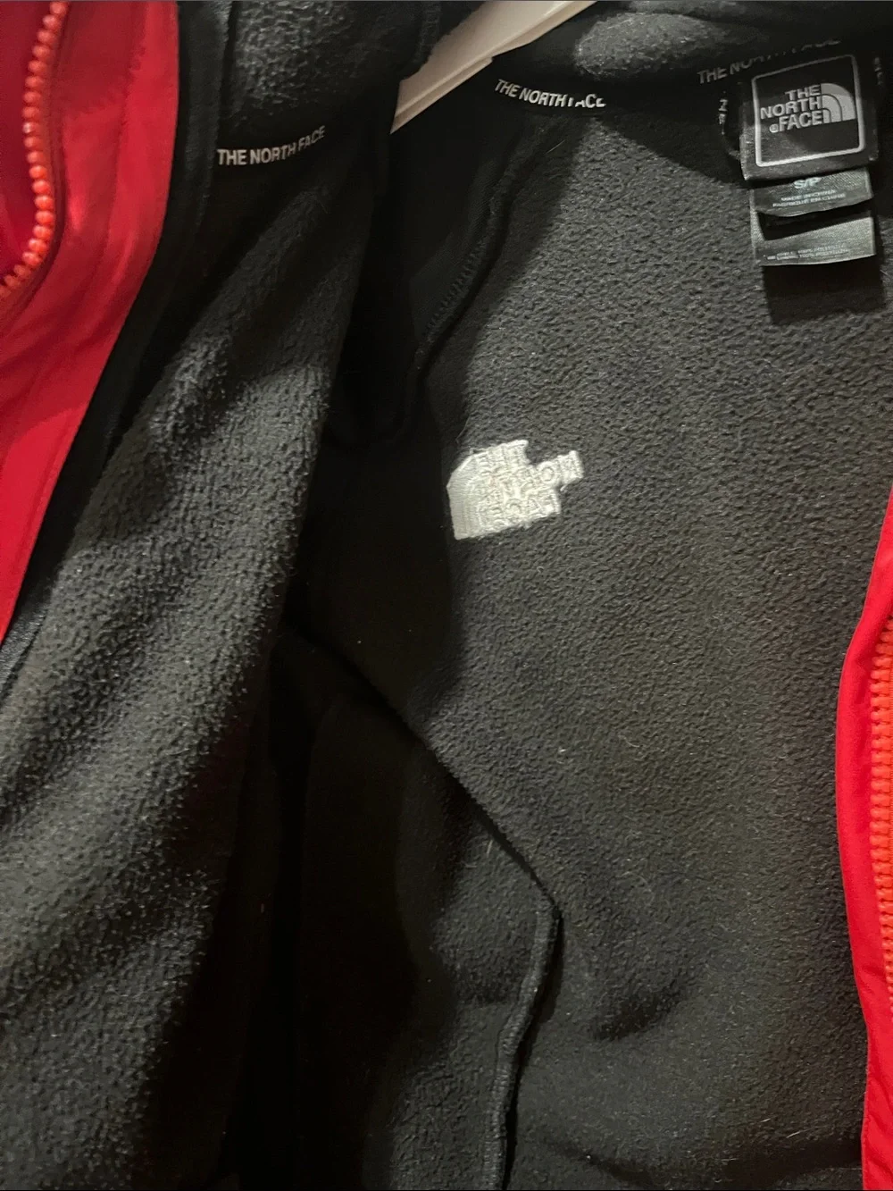The North Face unisex Two-Tone Red Waterproof Jacket